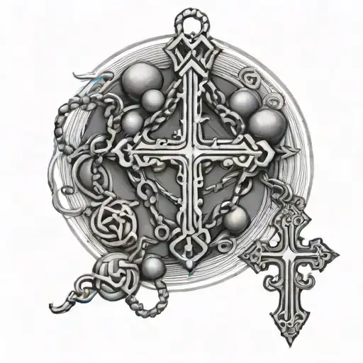 Arch Rosary Beads Intertwined