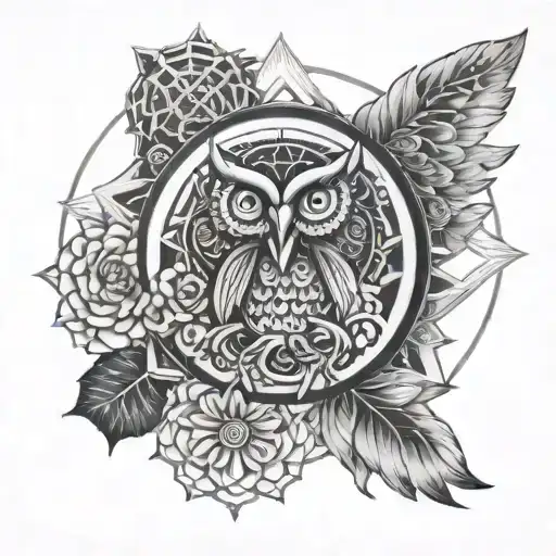 Vishuddha Chakra With Owl