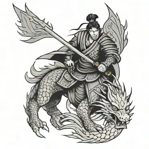 Samurai And Dragon