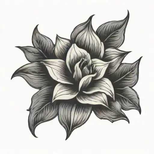 Flower Old School Black