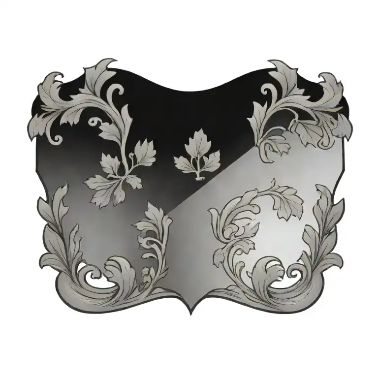 Coat Of Arms With Grape Leaves Holding