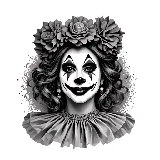 Mexican Clown Woman From The Front