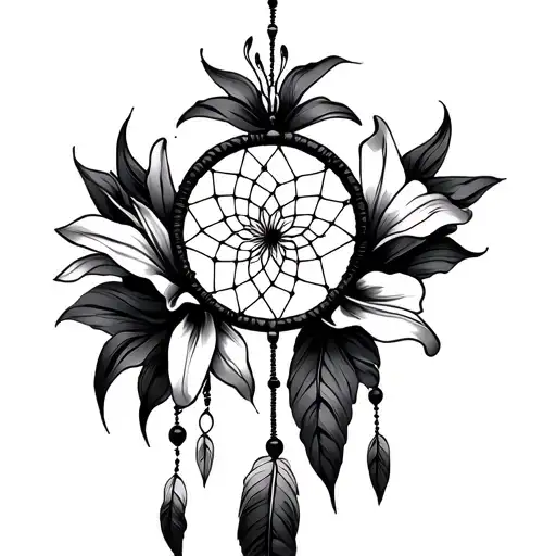 Dream Catcher With Lily Flower