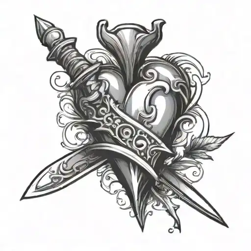 A Heart With A Dagger Stuck In It