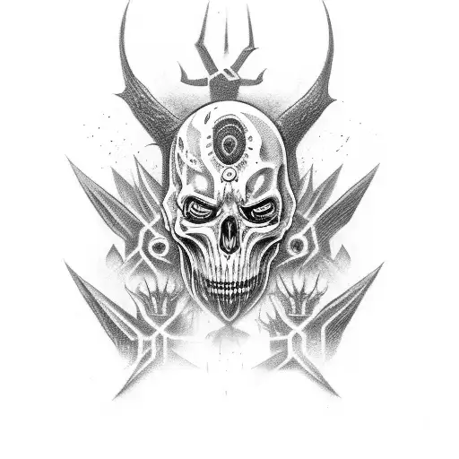 A Dark Tribal Design Inspired By Horror Films