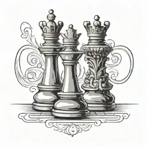 Queen And King Chess Pieces