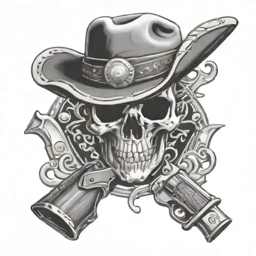 Cowboy Skull Pistols