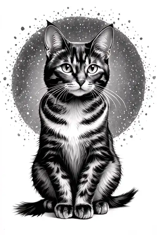 Cat Sitting Cross Legged