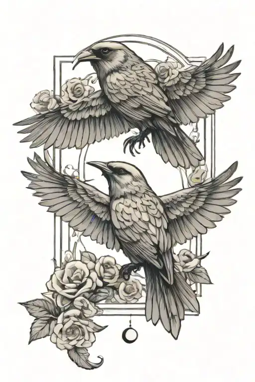Tarot Card With Birds