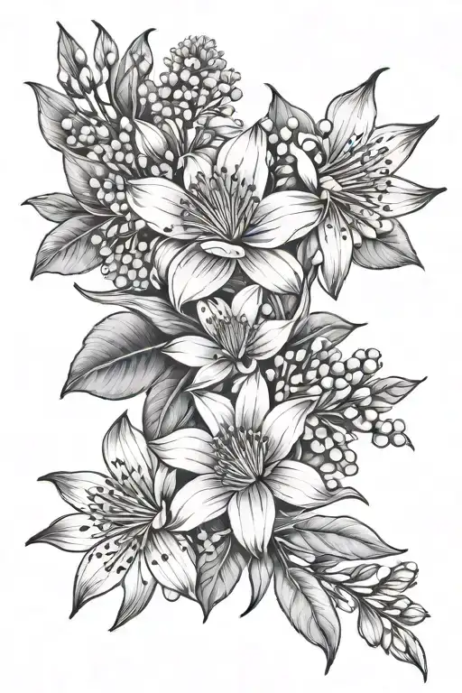 Australian Native Flowers Intertwined