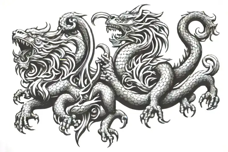 Dragon And Lion