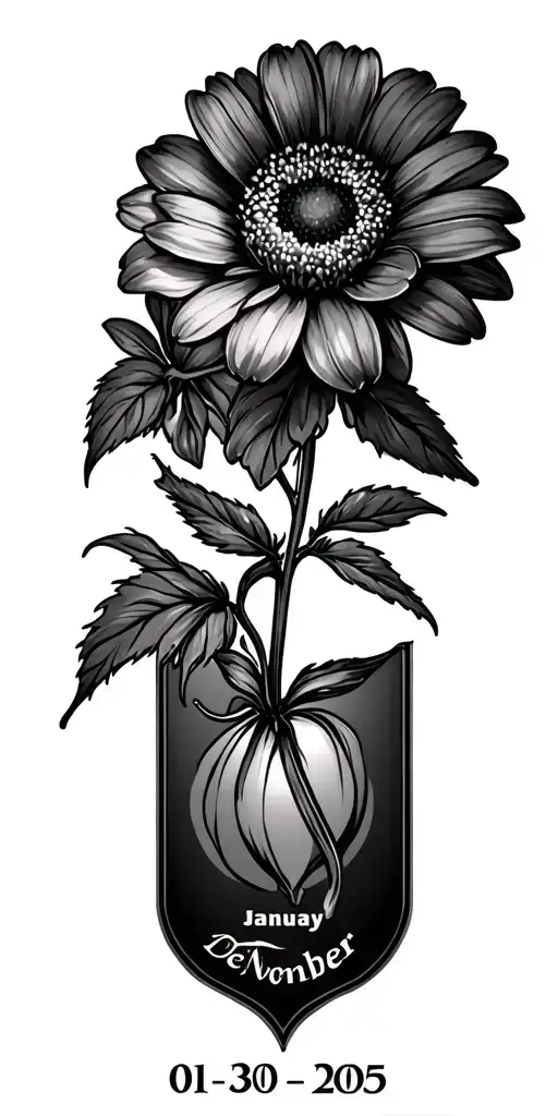 January February July November December Birth Flower And Memorabilia With Date 01-30-2005