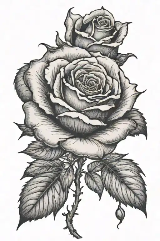 Small Rose Tattoo For The Hand But No Ultra Realism However Some Detail