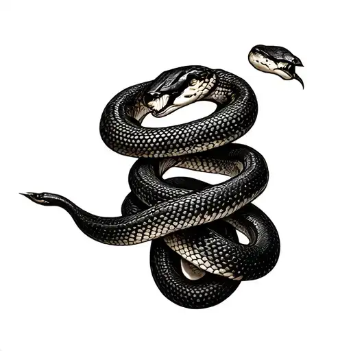 A Snake Wrapped Around The Body Of Venus De Milo