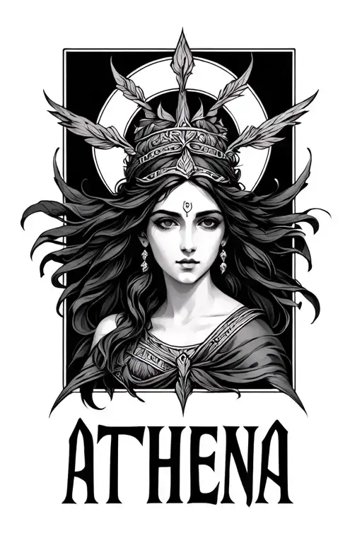 The Name Athena Written In Elegant Script
