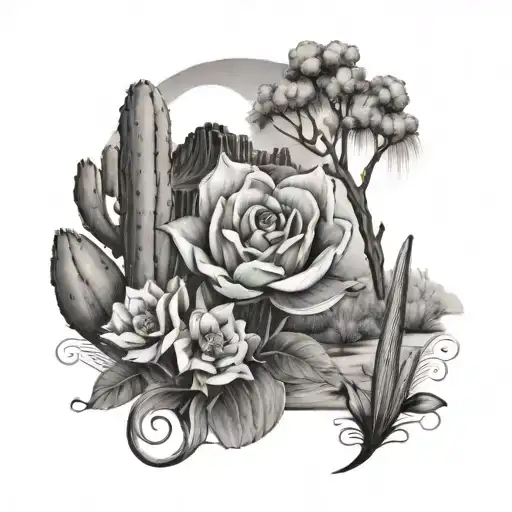 A Beautiful Garden In The Desert