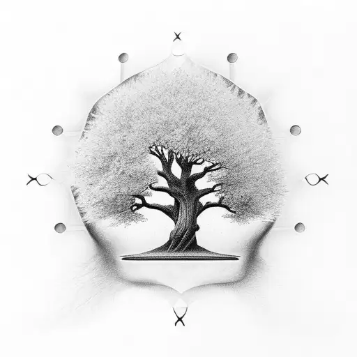 Tree Of Life Wrapped Around The Chess Rook Piece