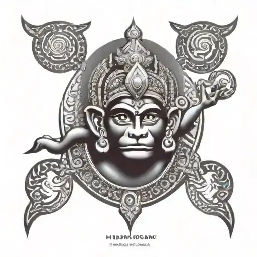 Hanuman Gada African Tribal Sunrise