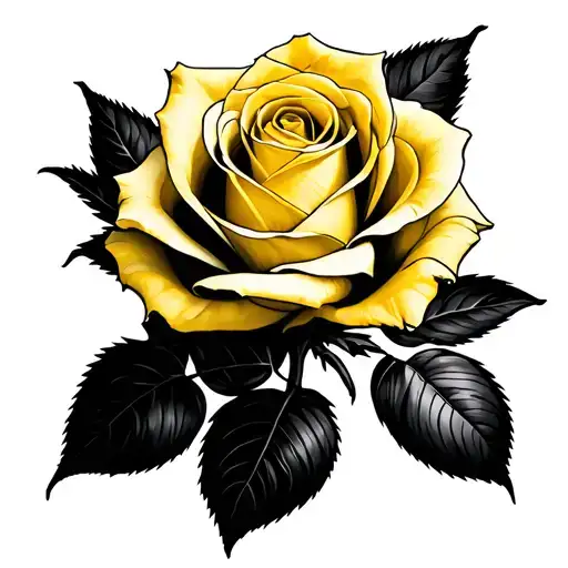 Yellow Rose With Kimbo As Stem