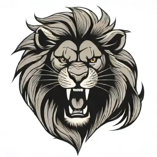 Cartoon Lion Roaring