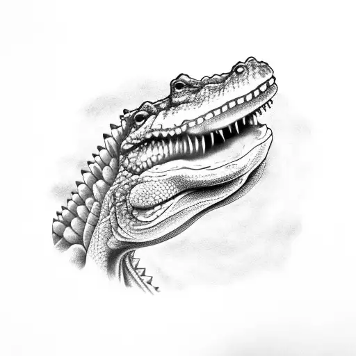 Realistic Alligator Skull