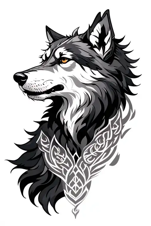 Fenrir Norse Wolf Calm
