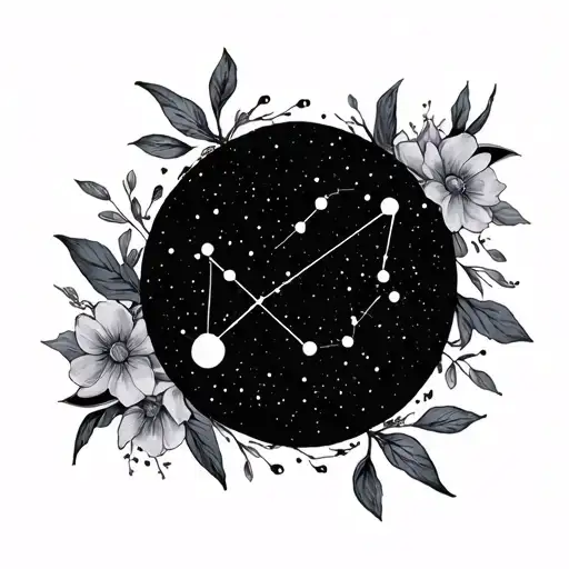 Little Dipper Constellation With A Floral Twist