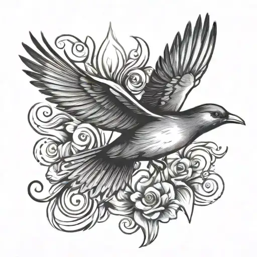 Bird Flying Small For Men