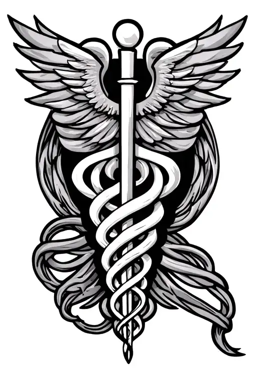 The Caduceus Symbol Combined
