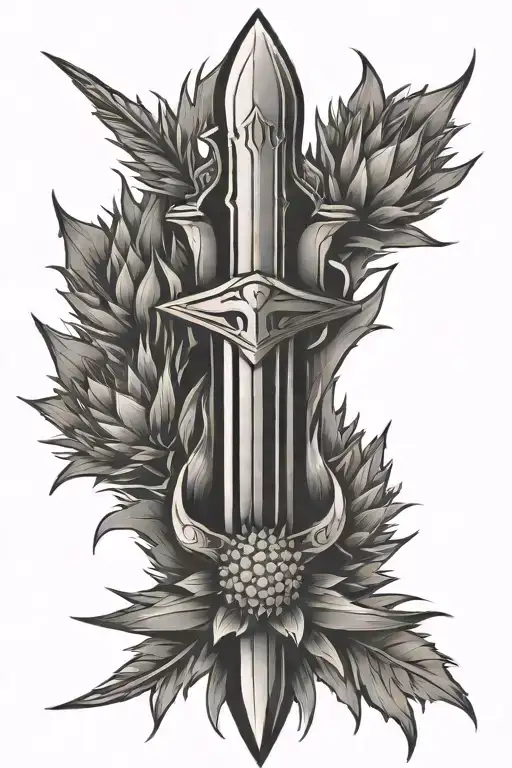 Dagger With Thistle