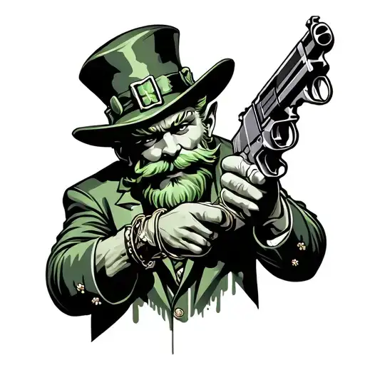 A Gangster Rapper Leprechaun With Guns