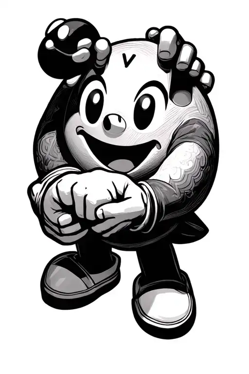 Buzzlighter Holding Pacmans Hand Saying Goodbye