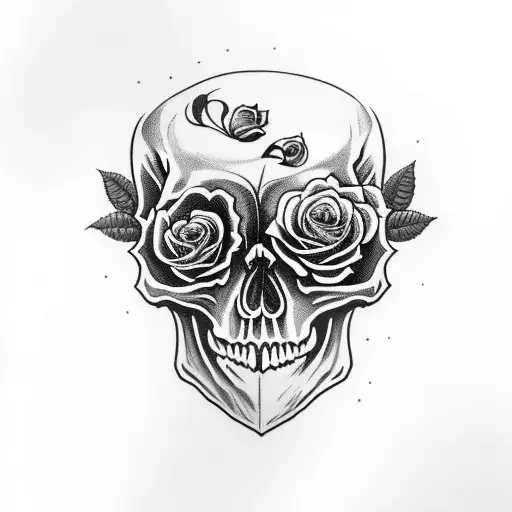 Skull With Roses