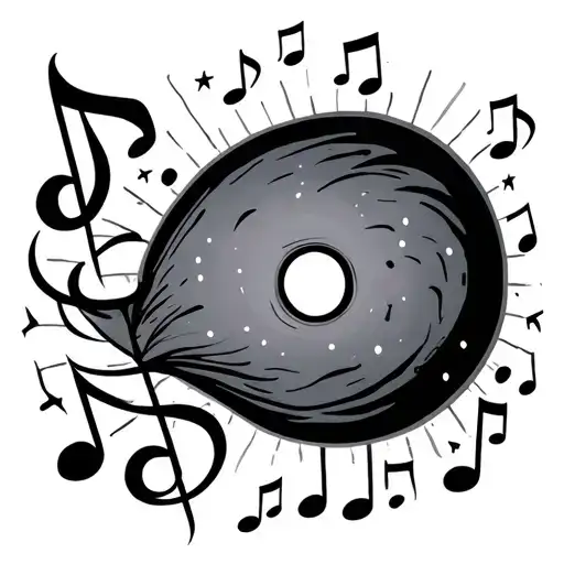 Semi Colon With Music Notes Around It