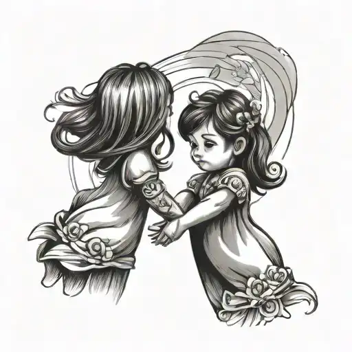 Little Girls Holding Hands Spinning