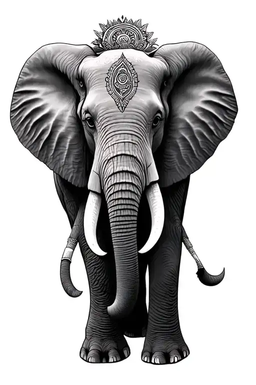 Elephant Silhouette With Anouk