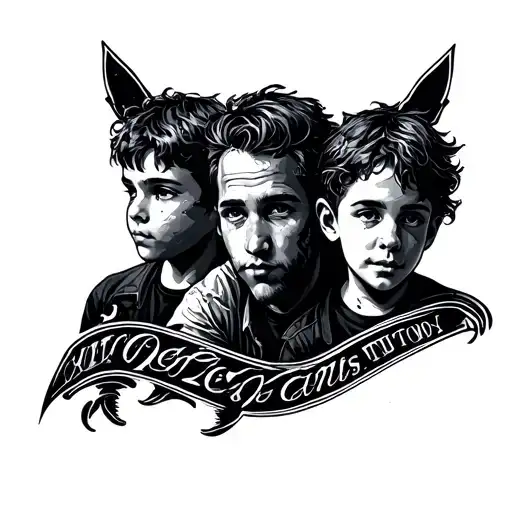 Dad And Two Sons Intials