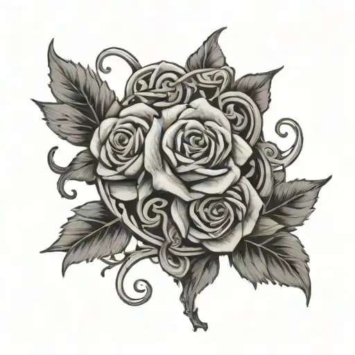 Celtic Not Trinity With Roses And Lavender