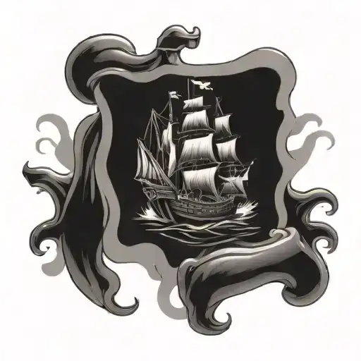 Pirate Ship In Rum Bottle