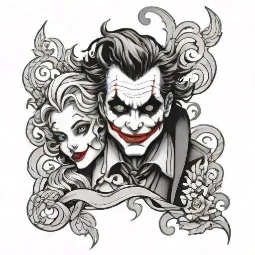 Combine Joker And Virgo Sign Intertwined