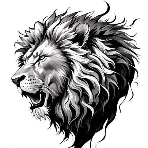 Man And Lion Collide