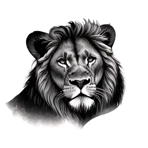 Lion Behind A Lioness