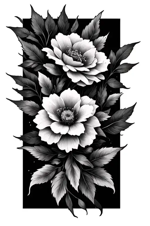 Wrap Around Forearm Flower With Leaves