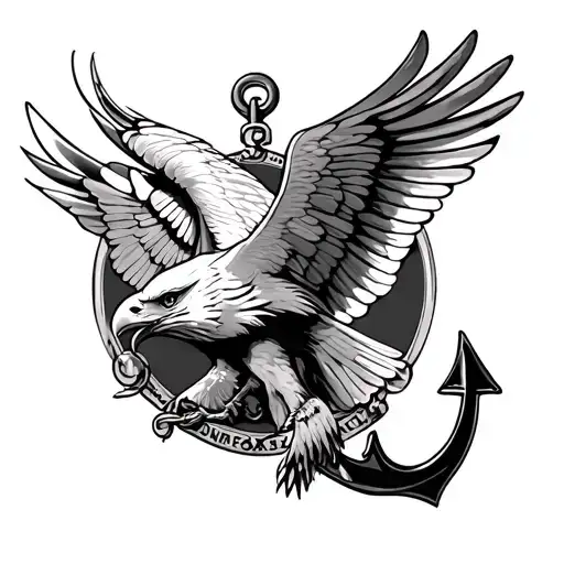 Dove And Eagle On Anchor