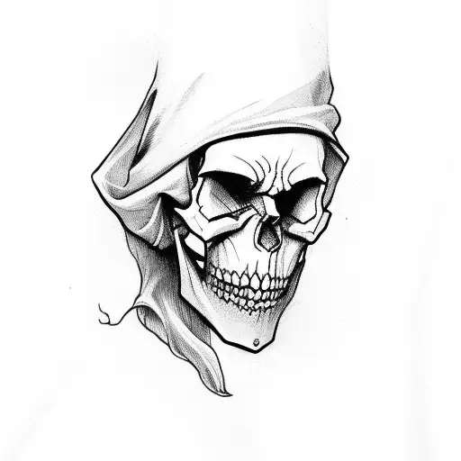 Witch Face With Skull Headpiece