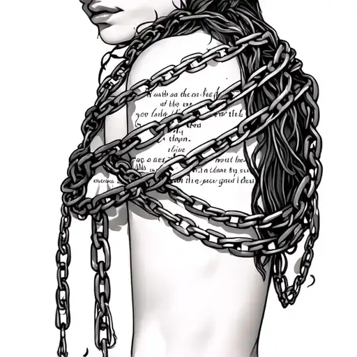 Karipika Chains Wrapped On Shoulder With Bible Scripture