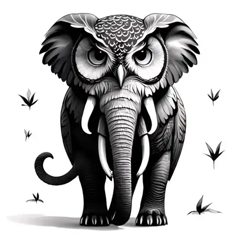 Owl And Elephant