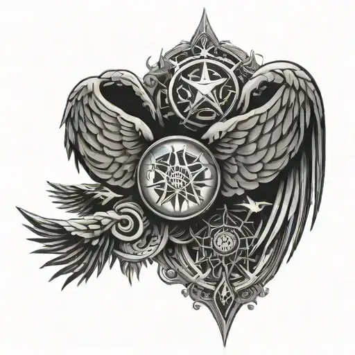 Anti Possession Symbol And Wings Supernatural