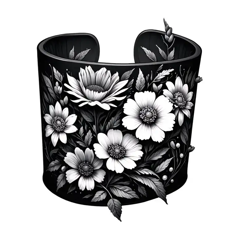 Ankel Bracelet That Includes Birth Month Flowers Growing