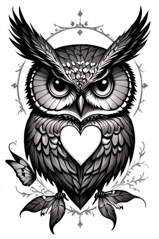 Owl Butterfly Phoenix Third Eye Heart